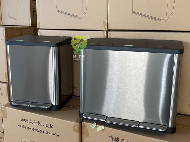 18L不銹鋼家用分類(lèi)垃圾桶-18L室內(nèi)腳踏垃圾桶