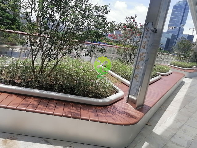 不銹鋼花池坐凳美化深圳前?？缃止珗@G9天橋城市戶外景觀