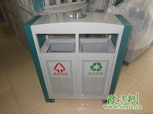 戶(hù)外環(huán)保，首選欣方圳戶(hù)外沖孔全鋼垃圾桶